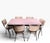 Exceptional 1950's Mid Century Kitchen, Dinette, Dining set consisting of six chairs, a table and a leaf. The table...