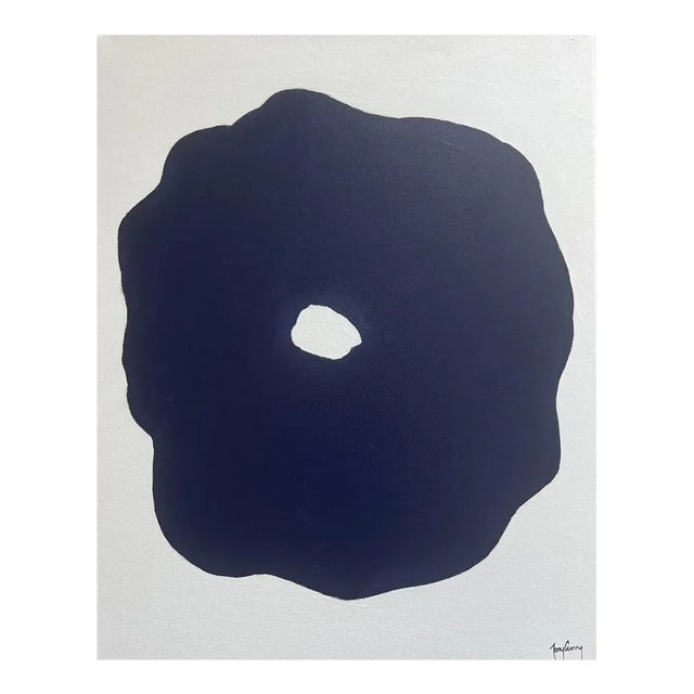 Original Blue Poppy Flower Painting by Tony Curry For Sale