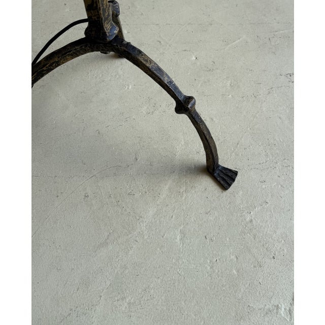Spanish 1950's Iron Floor Lamp With Twisted Stem With Patinated Finish For Sale - Image 12 of 18