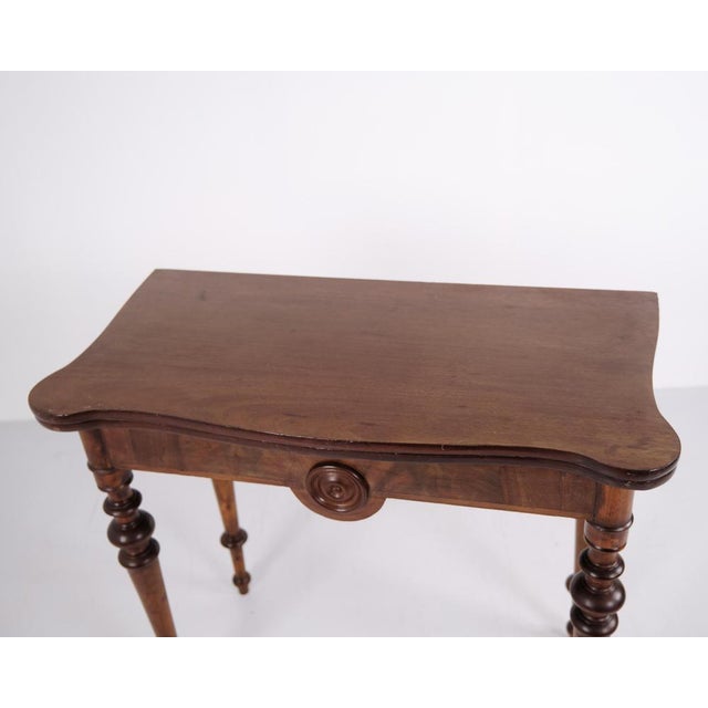 Games Table in Polished Mahogany with Brass Mounts, 1860s For Sale - Image 10 of 11