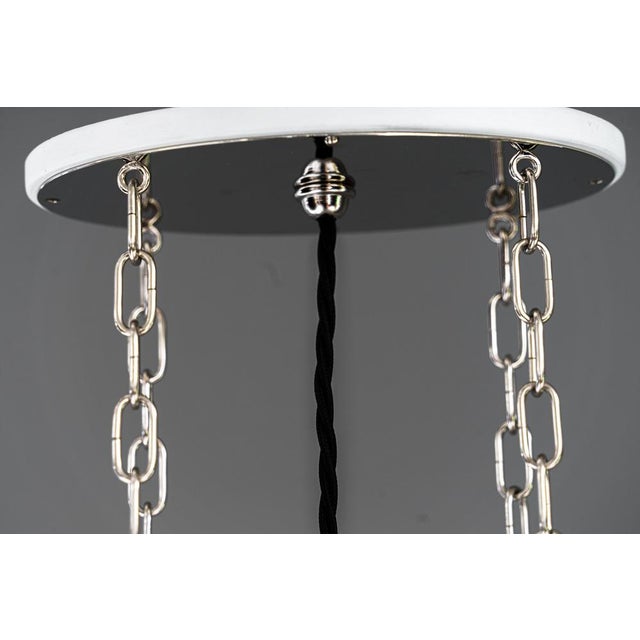 Art Deco Nickel-Plated Pendants with Glass Sticks, 1920s, Set of 3 For Sale - Image 11 of 18