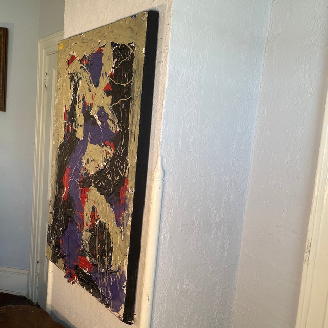 Snake” by John Frates, Mid Century Modern, #1723, 24x36x1.75 In. For Sale - Image 11 of 12