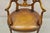 Theodore Alexander Late 20th Century Theodore Alexander Neoclassical Regency Style Carved Mahogany Leather Arm Chair For Sale - Image 4 of 12