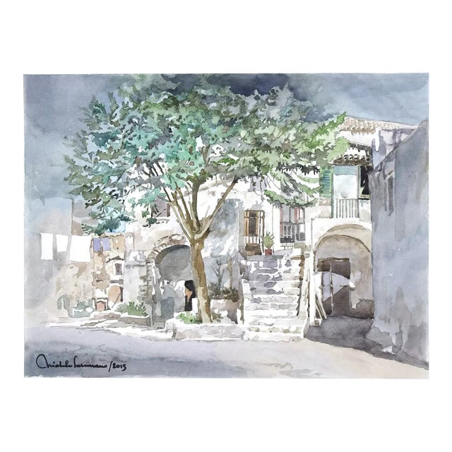 Michele Cascarano, Sicily, Watercolor, 2015 For Sale