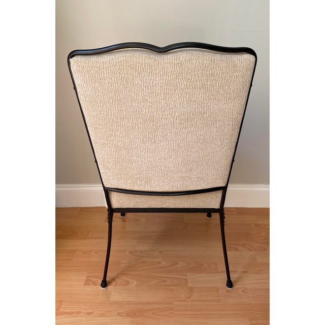 Edgar Brandt Style French Art Deco Wrought Iron Dining Table & 6 Chairs For Sale In Miami - Image 6 of 13