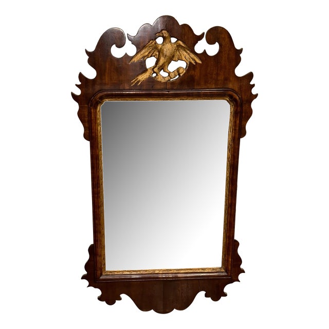 Georgian Thomas Chippendale Phoenix Giltwood Mirror, 1760s For Sale