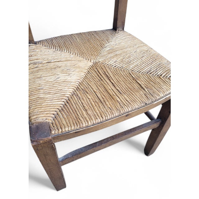 Mid-Century Dutch Prie-Dieu Praying Chair in Wood with Rush Seat, 1960s-1970s For Sale - Image 12 of 15