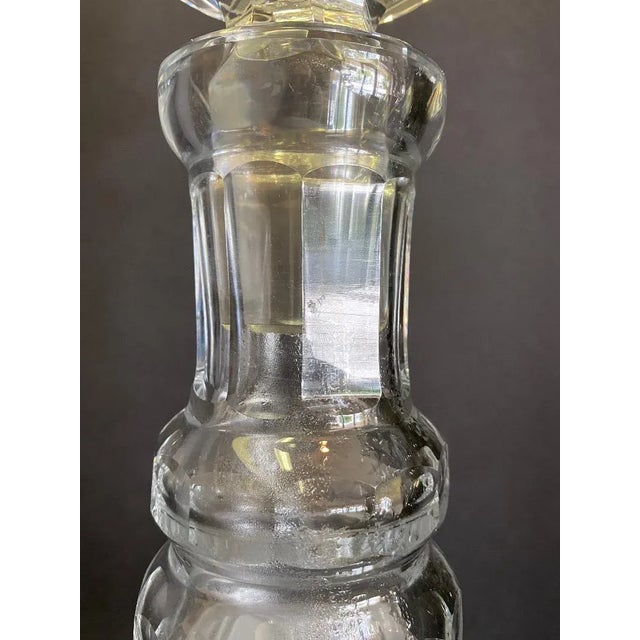 Traditional Bohemian Cut Crystal Decanter For Sale - Image 3 of 9