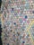 Antique American Folk Art Dimensional Padded Button Center Yo-Yo Quilt With Geometric Diamond Pattern For Sale In Portland, ME - Image 6 of 12