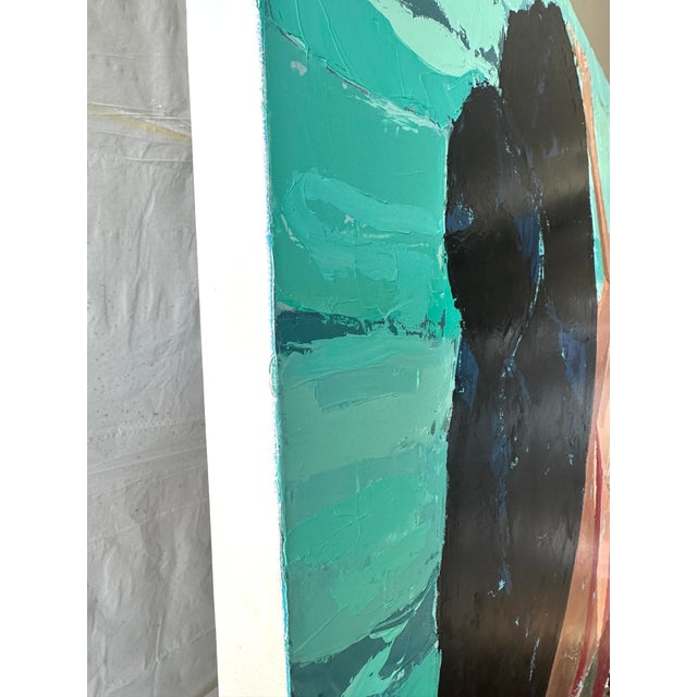 Abstract "You Can Leave Your Hat On" Modern Original Oil Painting, by Jennifer Hohlfelder For Sale - Image 3 of 8