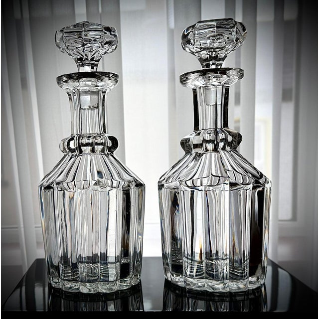 Antique Georgian Regency Cut Glass Decanters, 1820, Set of 2 For Sale - Image 3 of 12