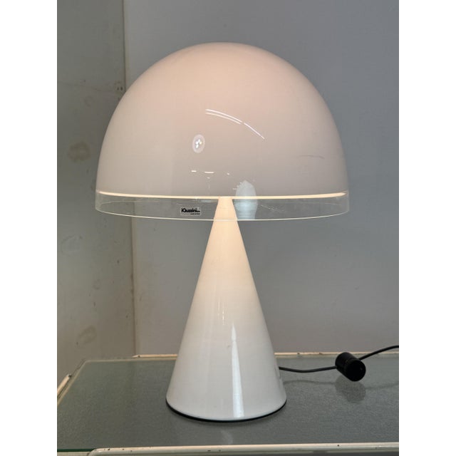 Modernist Italian Space Age Mushroom Shape Table Lamp by Harvey Guzzini for Guzzini, 1970s For Sale - Image 13 of 13