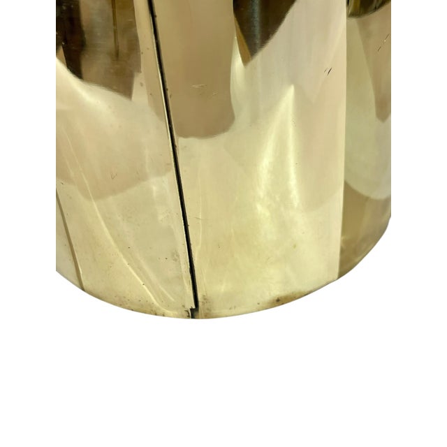 Vintage French Brass Art Deco Style Brass Finish Top Hat Ice Champagne Bucket Cooler For Sale - Image 9 of 18