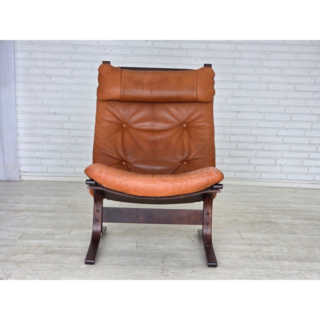 1970s Norwegian Siesta Lounge Chair in Leather by Ingmar Relling for Westnofa, 1970s For Sale - Image 5 of 18