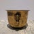 Hollywood Regency Vintage Hammered Brass Cachepot Jardiniere With Lion Head Ring Pulls For Sale - Image 3 of 11