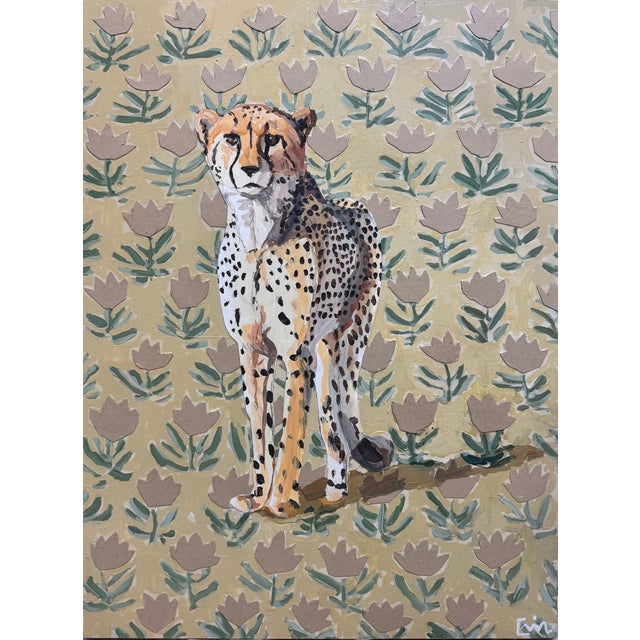 Block Print With Cheetah Painting For Sale - Image 14 of 14