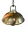 Vintage Brass Dome Pendant Light Frosted Glass Lantern Hanging Fixture For Sale - Image 12 of 12