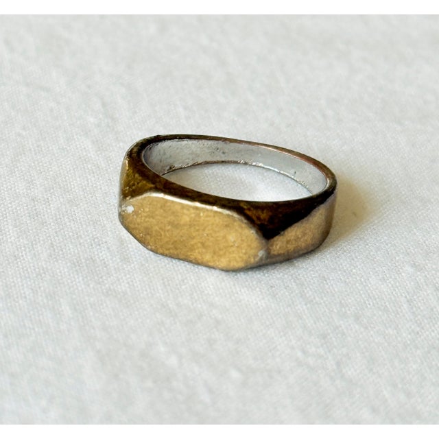 Gold Vintage Style Mini Charm Ring Collection, Mixed-Metal Costume Jewelry For Sale - Image 8 of 17