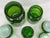 Vintage Apothecary Jar Set Green Glass Belgium For Sale In New York - Image 6 of 13