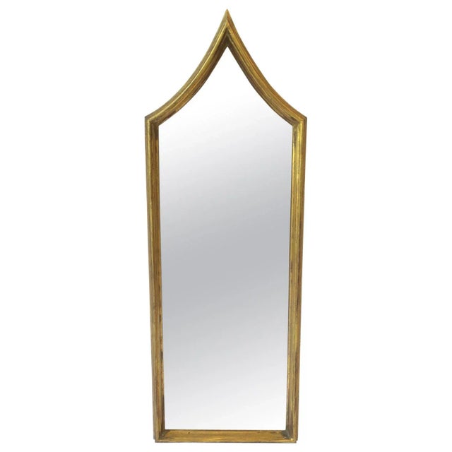 Italian Wall Mirror With Gold Giltwood Frame Hall Foyer Vanity For Sale - Image 13 of 13