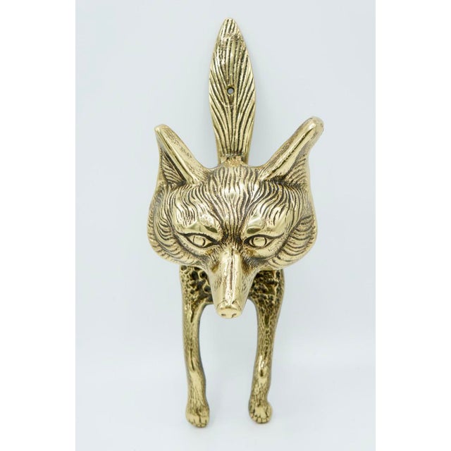 Large Vintage Brass Fox Door Knocker Chairish