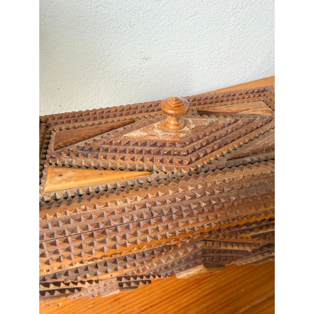 Antique Tramp Box in Pine, 1900 For Sale - Image 15 of 18