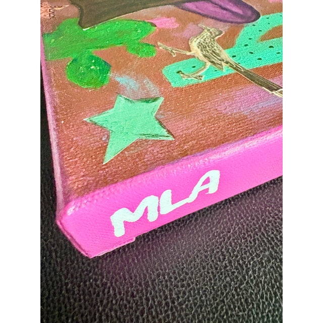 2020s “Lolo” by Melanie Allison – Original 8x8 Mixed-Media - Rustic Ranch Series For Sale - Image 5 of 6