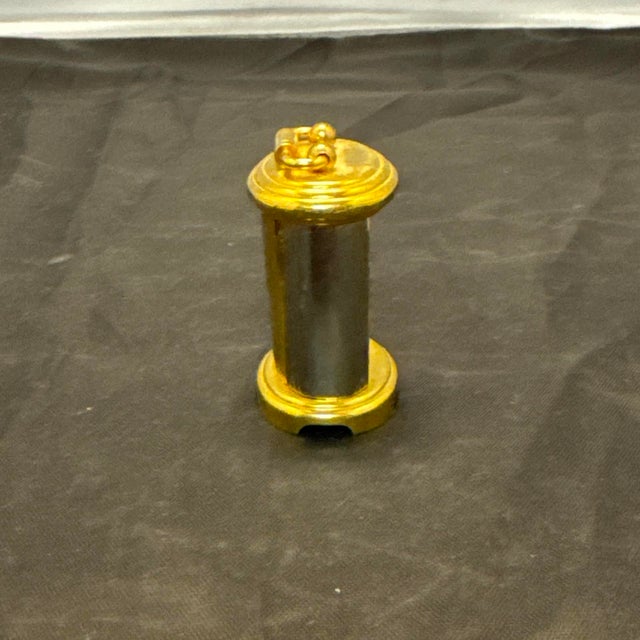 Traditional VTG Moulin LTD Miniature Brass Carriage Clock Gold Tone Japan Movt Quartz Mantel For Sale - Image 3 of 11