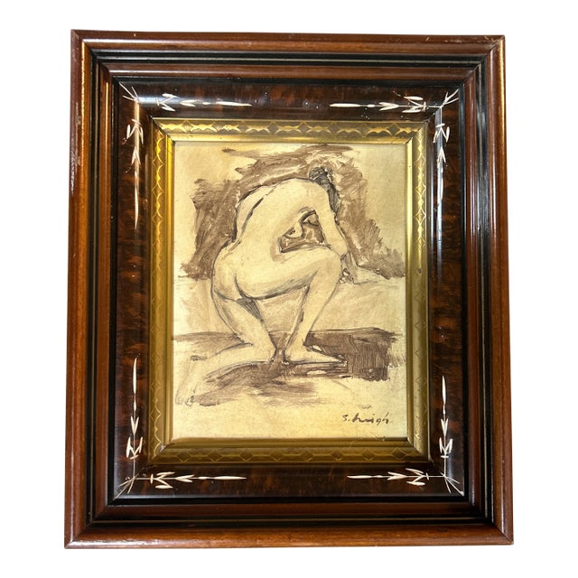 Contemporary Original Female Nude Figure Painting by Stephen Heigh “Study” For Sale