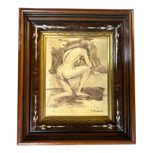 Contemporary Original Female Nude Figure Painting by Stephen Heigh “Study”