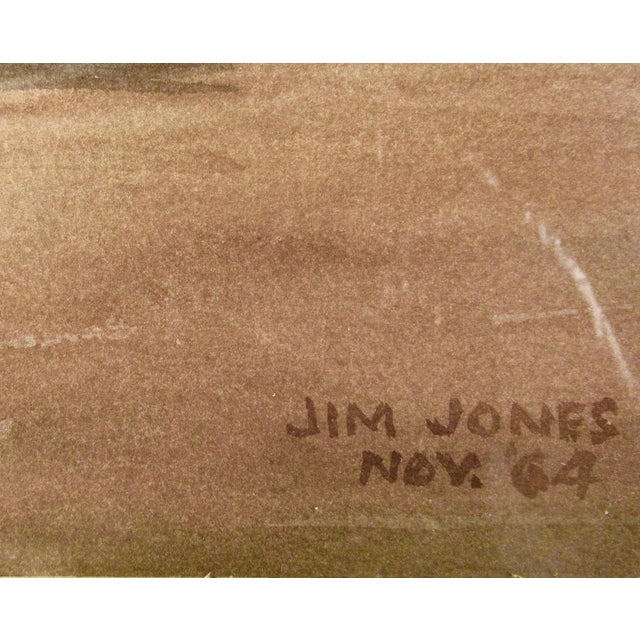 Mid 20th Century Jim Jones Texas Coast Line 1964 Painting For Sale - Image 5 of 6