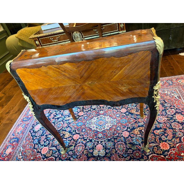 Mid 18th Century Louis XV Bronze-Mounted Parquetry and Marquetry Bureau a Pente Secretaire For Sale - Image 11 of 12