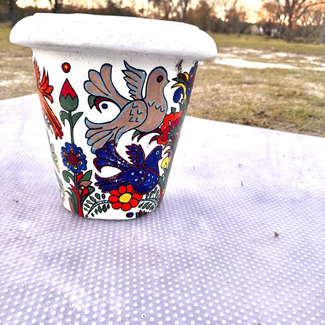 Vintage Terra Cotta Villeroy and Boch Acapulco-Style Planter- a Pair For Sale In Columbia, SC - Image 6 of 12