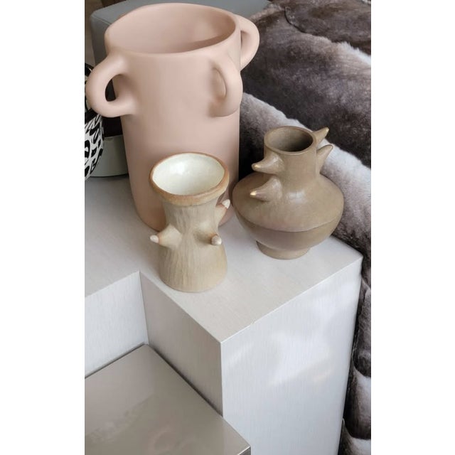 2020s Tina Frey Loopy Small Vase in Nude For Sale - Image 5 of 6