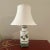 White Milk Glass Table Lamp With Green Hand Painted Leaves Late 20th Century For Sale - Image 11 of 11