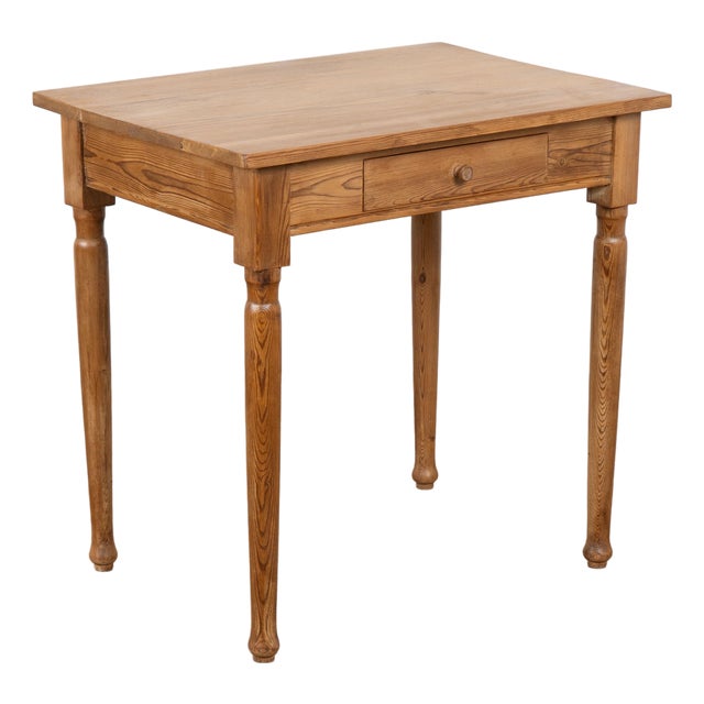 19th Century Danish Pine Side Table With Single Drawer For Sale