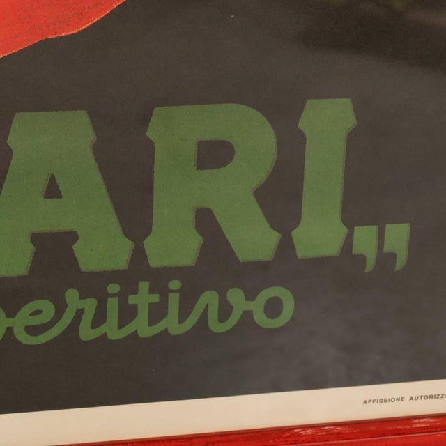 Vintage 20th Century Italian Campari Lo Spiritello Advertising Poster, 1970 For Sale - Image 12 of 15