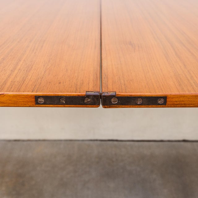 Mid-Century Modern Signed Bruno Mathsson "Maria" Folding Flap Teak Expandable Dining Table, 1960s For Sale - Image 3 of 18