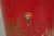 Mid 20th Century Italian Chinoiserie Hand Painted Oriental Red Tole Metal Wastebasket Trashcan For Sale - Image 11 of 18