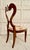 Wood Vintage Italian Biedermeier Style Walnut Side Chair With Sculptural Heart Back For Sale - Image 7 of 14