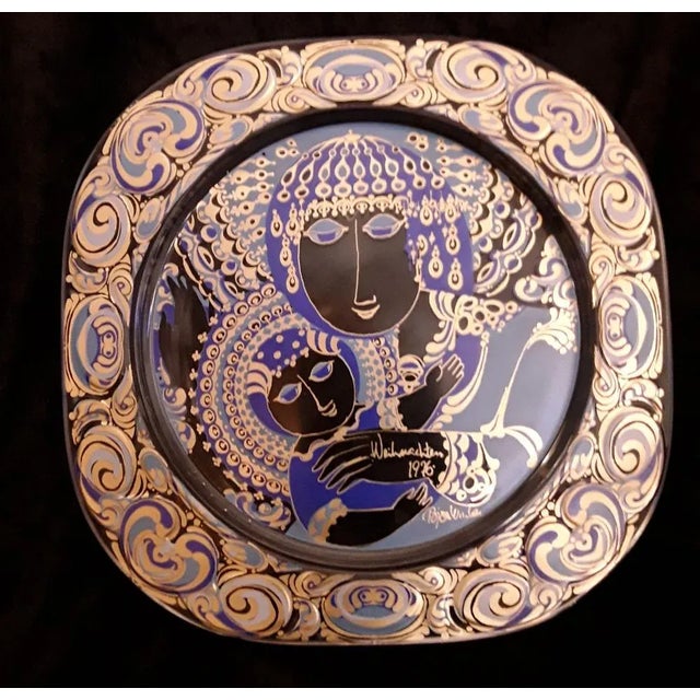 Christmas Wall Plate in Glass by Björn Wiinblad for Rosenthal, 1976 For Sale - Image 6 of 6