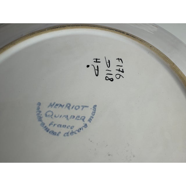 1960s 1960s Dinner Plates by Henriot Quimper Set of 7 For Sale - Image 5 of 7