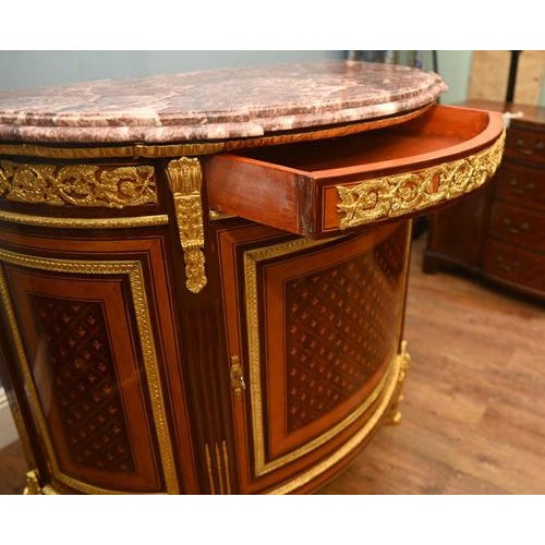 French Empire Demi-Lune Commodes, Set of 2 For Sale - Image 4 of 12