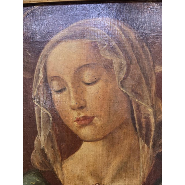 Vintage Renaissance Revival Madonna Portrait For Sale - Image 10 of 10
