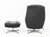 Overman Sweden Overman Black Vinyl Lounge Chair and Ottoman For Sale - Image 4 of 12