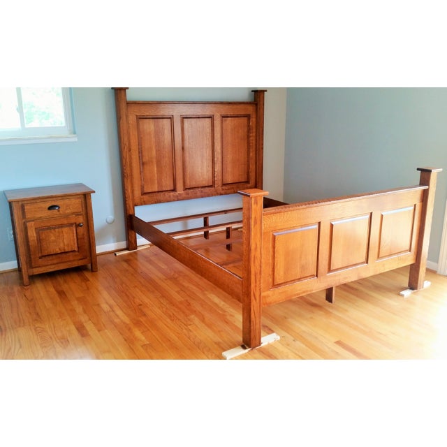 Amish Handcrafted Mission Style Headboard & Footboard Queen Bed Frame