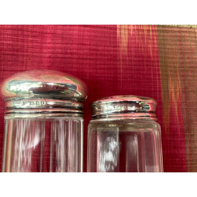 Antique Sterling &Crystal Dresser Set For Sale - Image 4 of 13