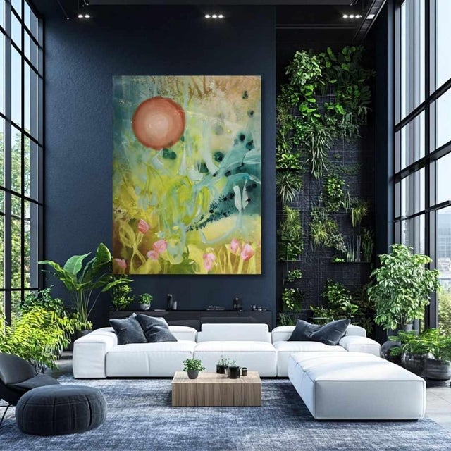 Painting title - The Quiet Resilience of Feathers :: 59"x82" :: mixed media on canvas :: by Mel Rea *This piece ships...