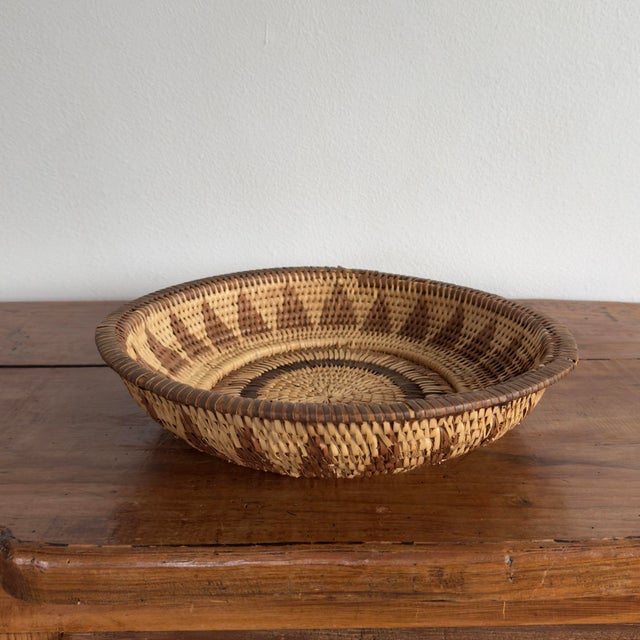 Vintage Handwoven Decorative Basket For Sale - Image 4 of 6