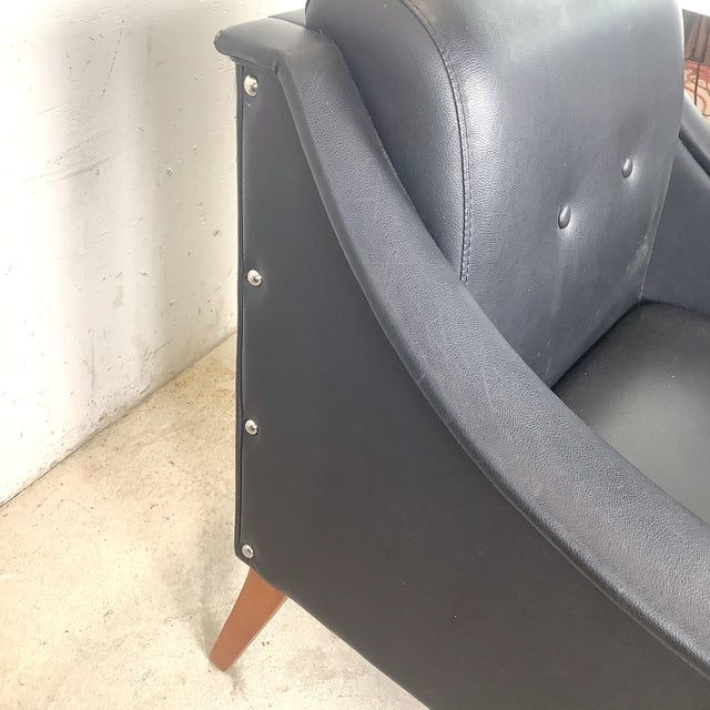 Pair Gio Ponti Style Modernist Armchairs For Sale - Image 10 of 18